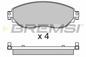 BREMSI BP3653 - B. PADS FIAT, RENAULT, NISSAN, OPEL