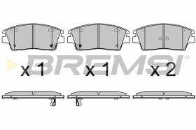 BREMSI BP3660 - B. PADS KIA, HYUNDAI