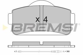 BREMSI BP3663 - B. PADS LIGIER