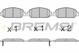 BREMSI BP3673 - B. PADS HONDA