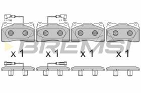 BREMSI BP3678 - B. PADS ALFA ROMEO