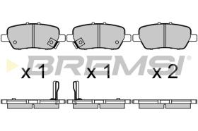 BREMSI BP3682 - B. PADS HONDA