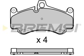 BREMSI BP3726 - B. PADS PORSCHE