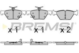 BREMSI BP3729 - B. PADS SUBARU