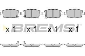 BREMSI BP3730 - B. PADS TOYOTA