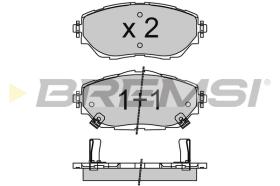 BREMSI BP3755 - B. PADS TOYOTA