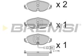 BREMSI BP3782 - B. PADS VW, AUDI, SEAT, SKODA