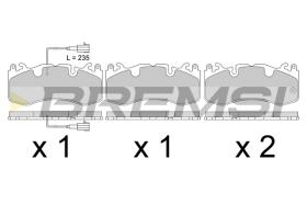 BREMSI BP3800 - B. PADS MASERATI