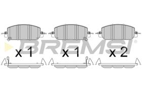 BREMSI BP3807 - B. PADS HONDA