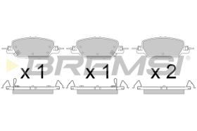 BREMSI BP3808 - B. PADS HONDA