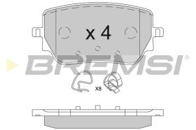 BREMSI BP3850 - B. PADS MERCEDES-BENZ