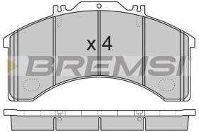 BREMSI BP7252 - B. PADS IVECO EUROSTAR LD 190 E 42, LD 1