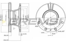 BREMSI CD5106V - B. DISC FRONT/REAR DIA. 322 VENT. IVECO