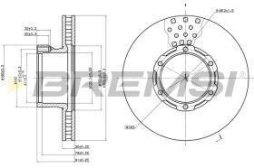 BREMSI CD5162V - B. DISC FRONT DIA.304 VENT. MERC. VARIO