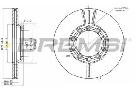 BREMSI CD5169V - B. DISC REAR DIA.276 RENAULT B MESSENGER