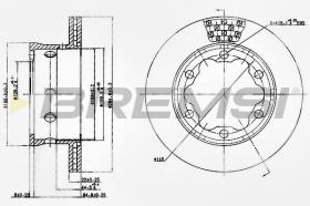 BREMSI CD5191V - B. DISC REAR DIA.285 VENT. MERC. SPRINTE