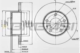 BREMSI CD5195S - B. DISC REAR DIA.276 SOLID IVECO DAILY