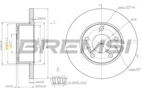 BREMSI CD5196S - B. DISC REAR DIA.276 SOLID IVECO DAILY