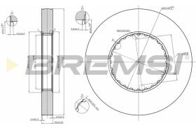 BREMSI CD5249S - B. DISC FRONT REAR DIAM.435 SOLID RENAUL