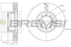 BREMSI CD5257V - B. DISC FRONT DIA.375 VENT. DAF