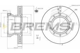 BREMSI CD5258V - B. DISC REAR DIA.375 VENT. DAF LF