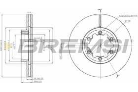 BREMSI CD5262V - B. DISC FRONT DIA.282 VENT. NISSAN ATLEO