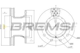 BREMSI CD5280V - B. DISC REAR DIA.377 VENT. BPW