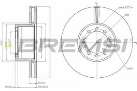 BREMSI CD5286V - B. DISC FRONT DIA.438 VENT. DENNIS