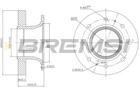 BREMSI CD5305S - B. DISC FRONT DIA.375 SOLID VOLVO FL