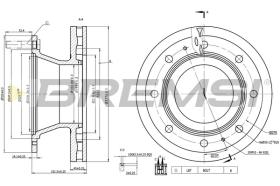 BREMSI CD5307V - B. DISC REAR DIA.377 VENT. IVEC EUROCARG