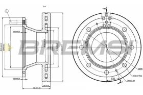 BREMSI CD5308V - B. DISC REAR DIA.377 VENT. IVEC EUROCARG