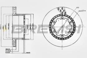 BREMSI CD5312V - B. DISC REAR DIA.303 VENT. MERC. SPRINTE