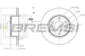 BREMSI CD5316S - B. DISC REAR DIA.296 SOLID IVECO DAILY