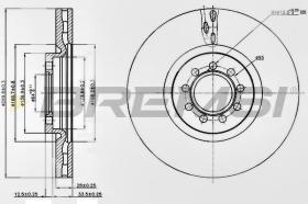 BREMSI CD5317V - B. DISC FRONT DIA.290 VENT. IVECO DAILY