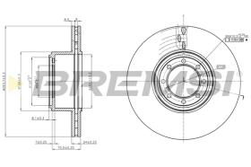 BREMSI CD5320V - B. DISC REAR DIA.294 VENT. IVECO DAILY