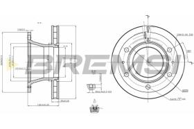 BREMSI CD5322V - B. DISC REAR DIA.304 VENT. IVEC EUROCARG