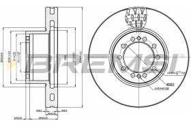 BREMSI CD5324V - B. DISC FRONT DIA.375 VENT. RENAULT MIDL