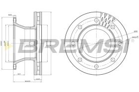 BREMSI CD5325V - B. DISC REAR DIA.375 VENT. VOLVO FLII