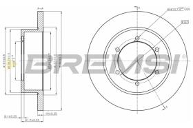 BREMSI CD5327S - B. DISC REAR DIA.280 SOLID RENAULT MAXIT