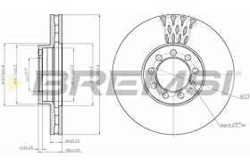 BREMSI CD5329V - B. DISC FRONT DIA.300 VENT. IVECO DAILY