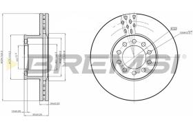 BREMSI CD5330V - B. DISC FRONT DIA.335 VENT. MAN TGL