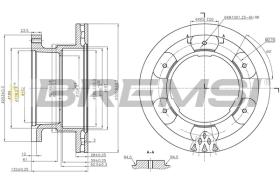 BREMSI CD5332V - B. DISC REAR DIA.306 VENT. IVECO DAILY