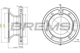 BREMSI CD5336V - B. DISC REAR DIA.430 VENT. SCHMITZ CARGO