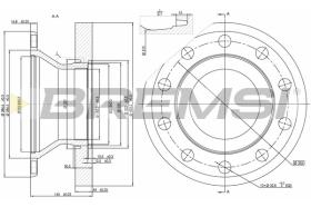 BREMSI CD5337S - B. DISC REAR DIA.434 SOLID RENAULT TRUCK