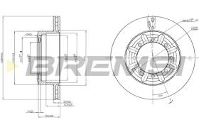 BREMSI CD5340V - B. DISC REAR DIA.290 VENT.