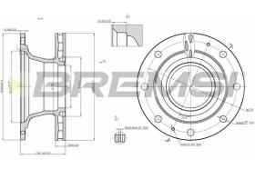 BREMSI CD5341V - B. DISC REAR DIA.322 VENT. IVECO EUROCAR