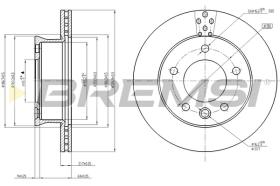 BREMSI CD5361V - B. DISC FRONT DIA.285 VENT. MERC. SPRINT