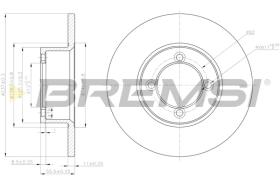 BREMSI CD6001S - B. DISC FRONT DIA.238 SOLID OPEL ASCONA