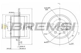 BREMSI CD6003S - B. DISC REAR DIA.279 SOLID MERCED S250