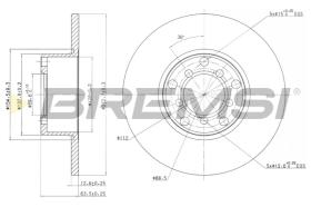 BREMSI CD6007S - B. DISC FRONT DIA.273 SOLID MERCED S300